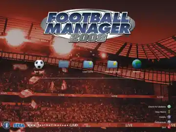 Football Manager 2008 (USA) screen shot title